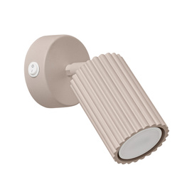 Lámpara de pared KARBON taupe con interruptor
