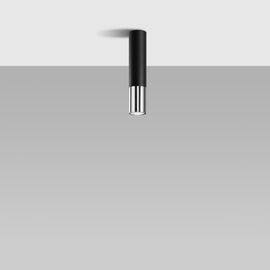 Lámpara de techo LOOPEZ negro/cromo