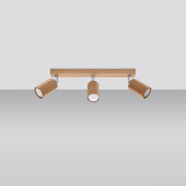 Lámpara de techo ZEKE 3 roble