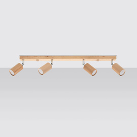 Lámpara de techo BERG 4 madera natural