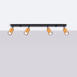 Lámpara de techo WINX 4L negro/cobre