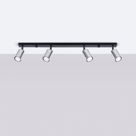 Lámpara de techo WINX 4L negro/cromo