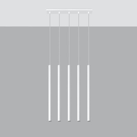 Lámpara colgante PASTELO 5 blanco