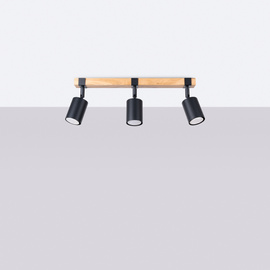 Lámpara de techo FAGER 3 negra