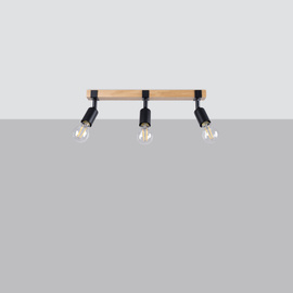 Lámpara de techo ZUCA 3 negra