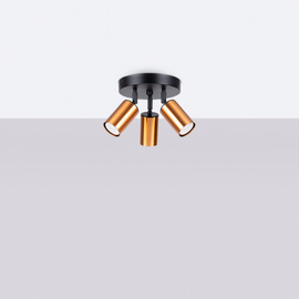 Lámpara de techo WINX 3P negro/cobre