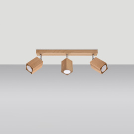 Lámpara de techo KEKE 3 roble