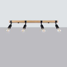 Lámpara de techo ZUCA 4 negra