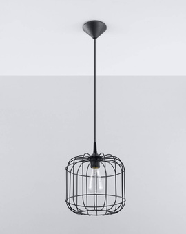 CELTA lámpara colgante negro + 1x bombilla LED E27 3000K Warm 7.5W 620lm