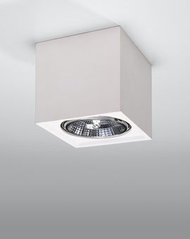 SEIDA cerámica plafond blanco + 1x bombilla LED GU-10 4000K Fría 7W 630lm