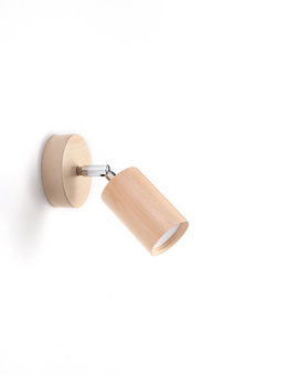 Aplique BERG madera natural + 1x bombilla LED GU-10 3000K Cálida 7W 620lm
