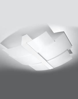 Plafond CELIA blanco + 3x Bombilla LED E27 3000K Cálido 7,5W 620lm