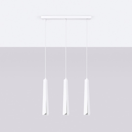 Lámpara colgante PRYSM 3L blanca