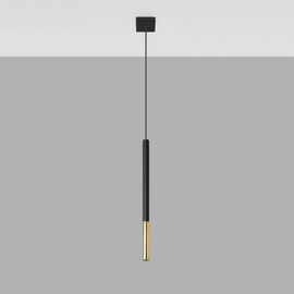 Lámpara colgante MOZAICA 1 negro/dorado