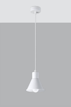 TALEJA 1 lámpara colgante blanca [E27] + 1x bombilla LED E27 4000K Fría 7,5W 650lm