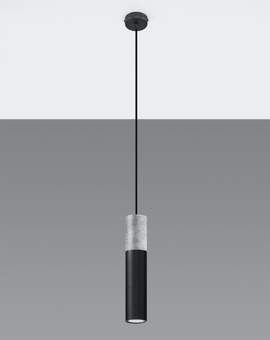 Lámpara colgante BORGIO 1 negro + 1x bombilla LED GU-10 4000K Fría 7W 630lm