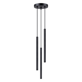 Lámpara colgante ARCHE 3P negra + 3x bombilla LED G9 3000K Cálida 4,5W 450lm