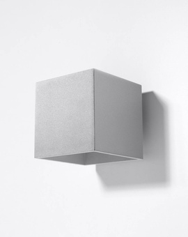 Lámpara de pared QUAD 1 gris + 1x bombilla LED G9 3000K Cálida 4,5W 510lm