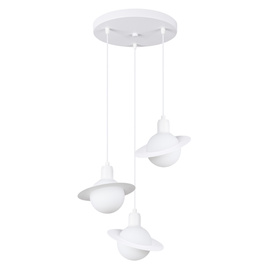 Lámpara colgante HYPERION 3P blanca + 3x bombilla LED G9 4000K Frío 4,5W 460lm