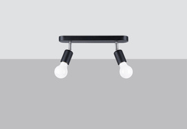 Plafond FORNES 2 negro 2x bombilla LED E27 4000K Fría 7,5W 690lm