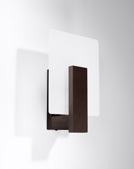 Aplique LAPPO wenge + 1x bombilla LED E14 4000K Fría 7,5W 650lm