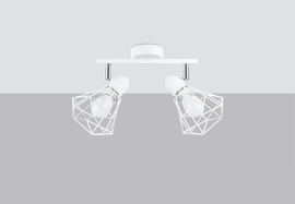 Plafond ARTEMIS 2 blanco + 2x bombilla LED E14 4000K Fría 7,5W 680lm