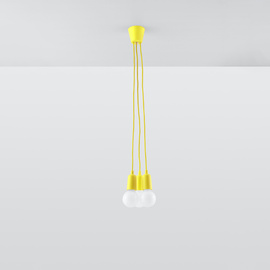 Lámpara colgante DIEGO 3 amarillo