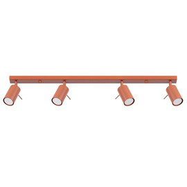 Plafón RING 4L rojo ocre