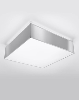 Plafón de techo HORUS 35 GRIS + 2x bombilla LED E27 3000K Cálida 7,5W 620lm