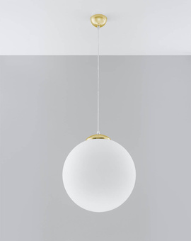 UGO 40 Gold lámpara colgante + 1x bombilla LED E27 3000K Warm 7,5W 620lm