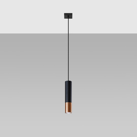 Lámpara colgante LOOPEZ 1 negro/cobre
