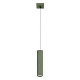 Lámpara colgante KARBON 1 verde oliva