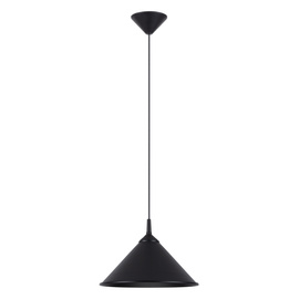 Lámpara colgante ZUMA negra + 1x bombilla LED E27 3000K Cálida 7,5W 620lm