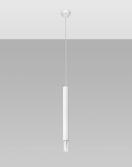 WEZYR 1 lámpara colgante blanca + 1x bombilla LED G9 3000K Cálida 4,5W 510lm