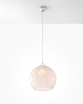 Lámpara colgante BALL champán + 1x bombilla LED E27 3000K Cálida 7,5W 620lm