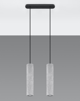 LUVO 2 lámpara colgante + 2x GU-10 3000K Cálido 7W Bombilla LED 620lm