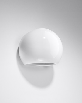 Aplique pintado GLOBE blanco brillo + 1x bombilla LED E27 4000K Fría 7,5W 650lm