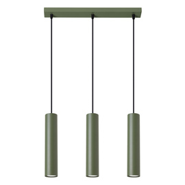 Lámpara colgante LAGOS 3L verde oliva