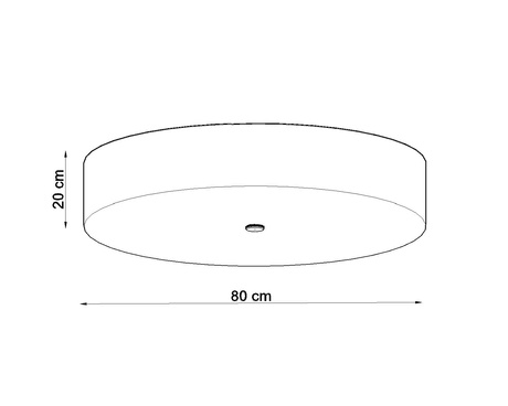 Plafond SKALA 80 negro + 6x bombilla LED E27 4000K Fría 7,5W 650lm