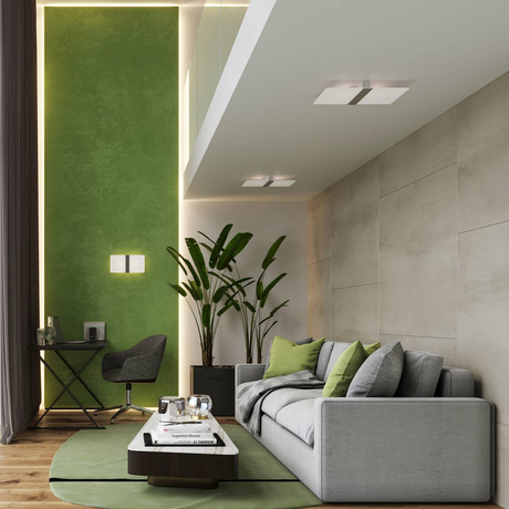 Plafond AZALIA + 4x Bombilla LED G9 4000K Fría 4,5W 530lm