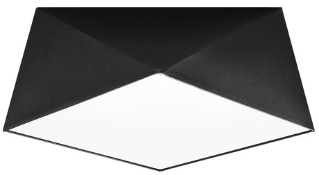Plafond HEXA 35 NEGRO + 2x bombilla LED E27 3000K Cálida 7,5W 620lm