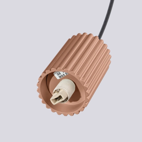 Lámpara colgante HALO 3P moca