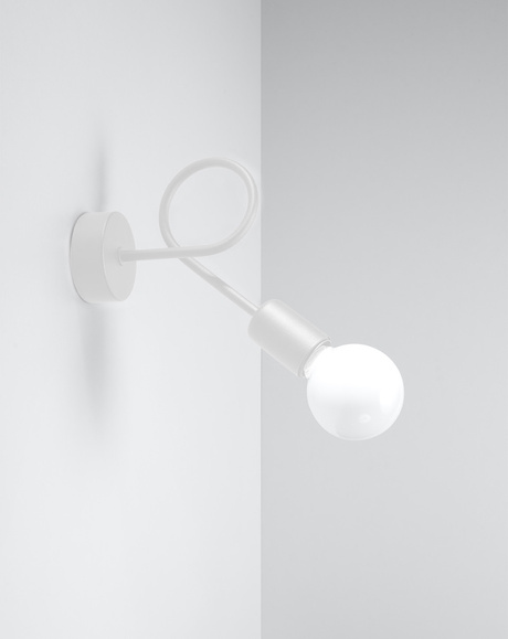 Aplique SUPEŁ blanco + 1x bombilla LED E27 3000K Cálida 7,5W 620lm