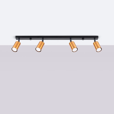 Lámpara de techo WINX 4L negro/cobre