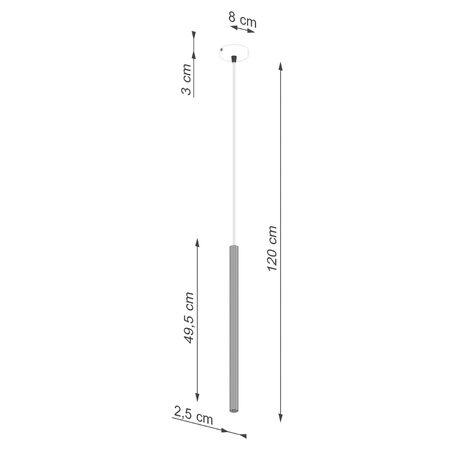 ARCHE Lámpara colgante 1 oro + 1x bombilla LED G9 4000K Frío 4,5W 460lm