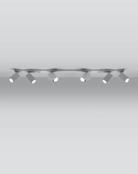 Plafond MERIDA 6L blanco + 6x Bombilla LED GU-10 4000K Fría 7W 630lm