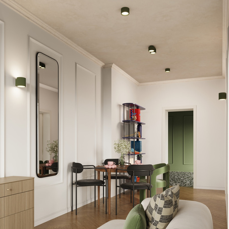 Lámpara de techo AURA 1 verde oliva Gx53