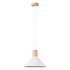Lámpara colgante JAGA blanca + 1x bombilla LED E27 4000K Frío 7,5W 690lm
