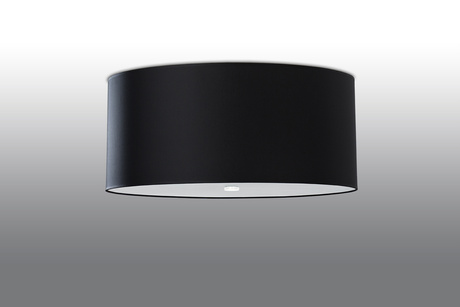 Plafond OTTO 60 negro + 5x Bombilla LED E27 3000K Cálida 7,5W 620lm