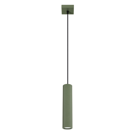 Lámpara colgante KARBON 1 verde oliva